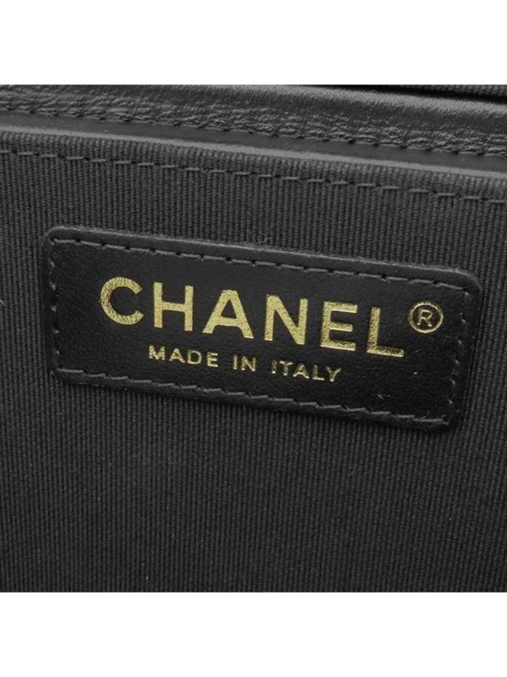 Chanel Shoulder Bag Quilted Small Vanity Leather Black Gold CC Logo Chain